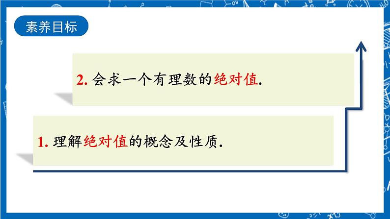 人教版数学七年级上册1.2.4 《绝对值 第一课时》 课件+教案+练习03