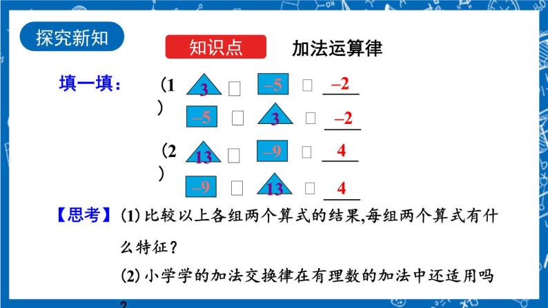 人教版数学七年级上册1.3.1 《有理数的加法（第2课时）》课件+教案+练习04