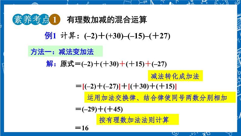 人教版数学七年级上册1.3.2 《有理数的减法（第2课时）》课件+教案+练习08