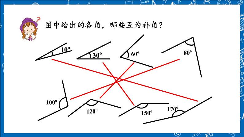 人教版数学七年级上册4.3.3 《余角和补角》课件+教案+练习07