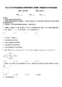 2022-2023学年安徽省安庆市四中学数学七年级第二学期期末学业水平测试试题含答案