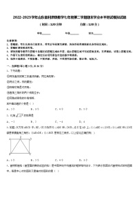 2022-2023学年山东省利津县数学七年级第二学期期末学业水平测试模拟试题含答案