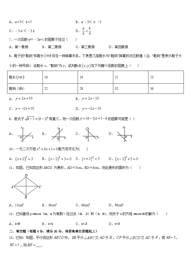 2022-2023学年山东省微山县数学七年级第二学期期末学业水平测试模拟试题含答案第2页