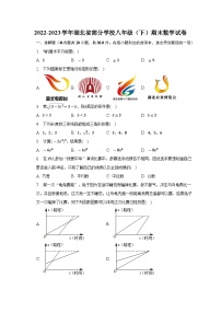 湖北省部分学校2022-2023学年八年级下学期期末数学试卷（含答案）