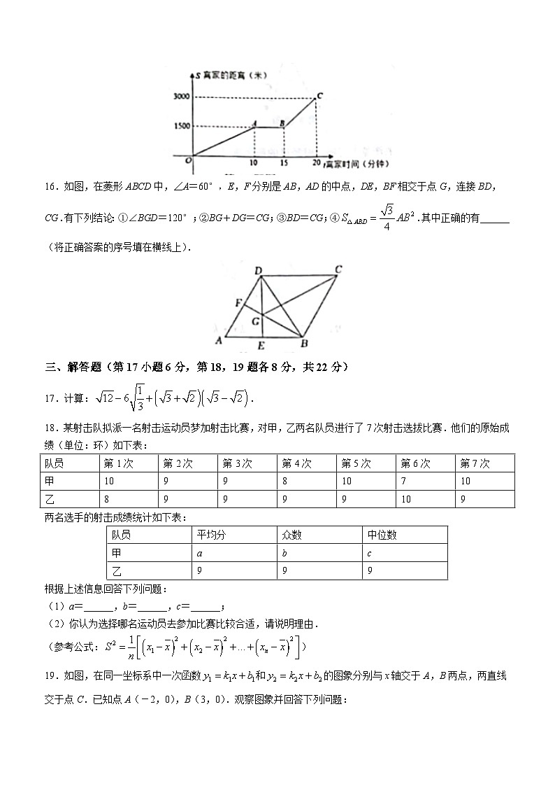 辽宁省葫芦岛市建昌县2022-2023学年八年级下学期期末数学试题（含答案）第3页