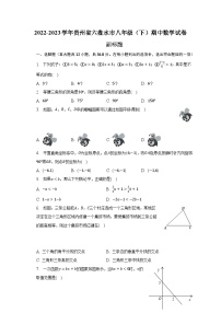 2022-2023学年贵州省六盘水市八年级（下）期中数学试卷（含解析）