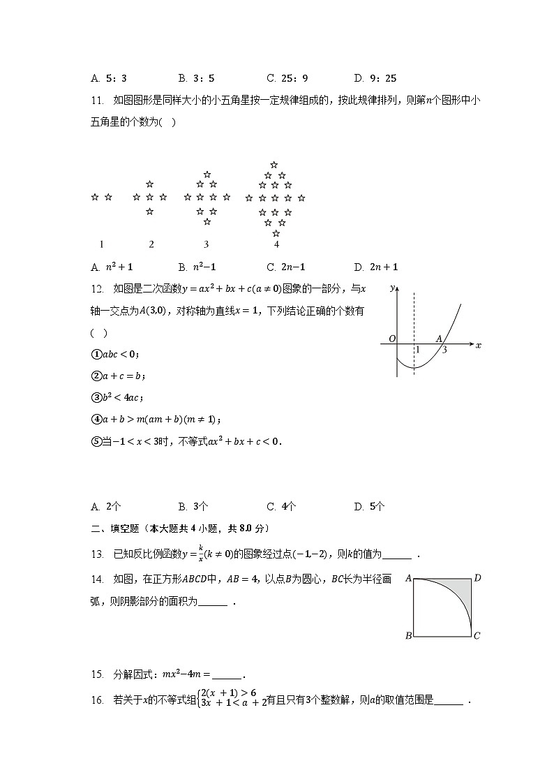 2023年云南省红河州中考数学一模试卷（含解析）03