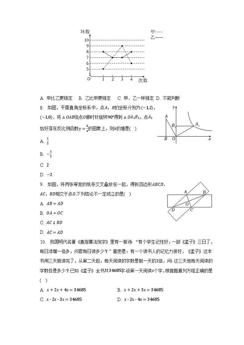 2023年贵州省遵义市中考数学一模试卷（含解析）02