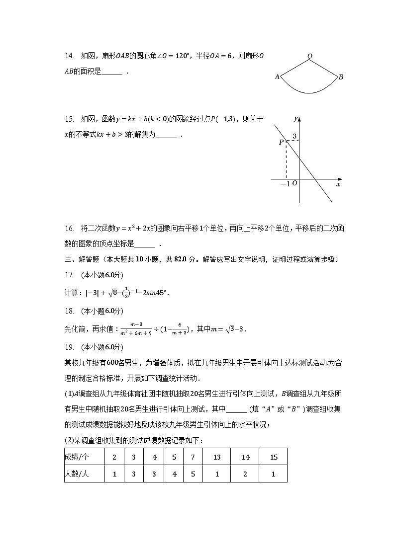 2023年湖南省郴州市中考数学质检试卷（含解析）第3页