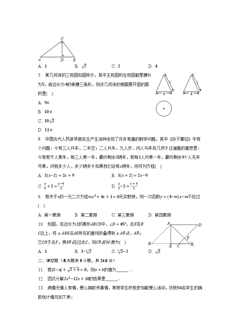 2023年湖南省邵阳市邵阳县长阳铺中学中考数学押题试卷（含解析）第2页