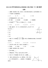 2022-2023学年吉林省白山市抚松县三校七年级（下）期中数学试卷（含解析）