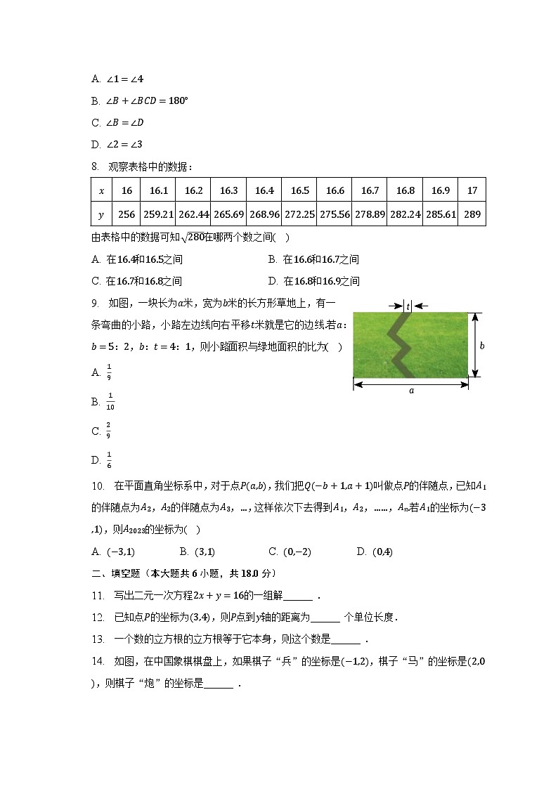 2022-2023学年湖北省武汉市东西湖区七年级（下）期中数学试卷（含解析）第2页
