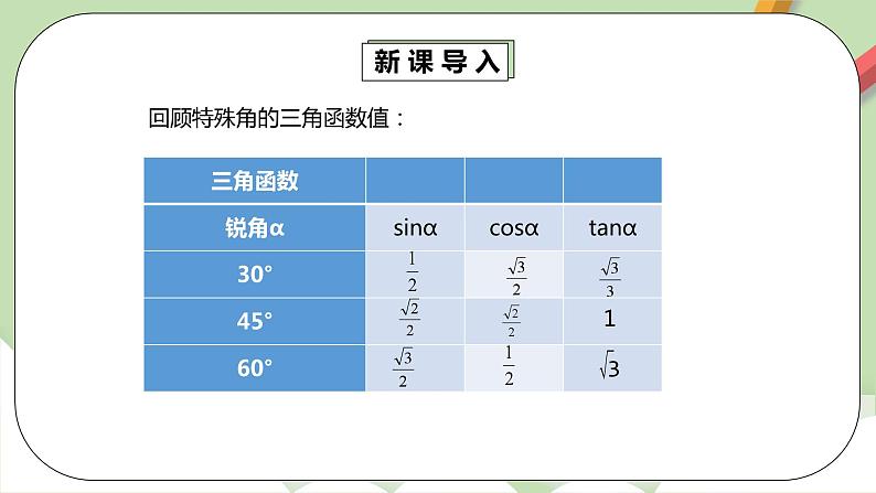 人教版数学九年级下册 28.1.4《用计算器求锐角三角函数值》 课件+教案+分层练习+预习案04