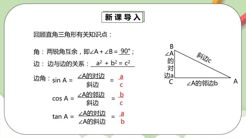 【原创精品】人教版数学九年级下册 28.2.1 《解直角三角形》(课件PPT+预习案+教案+分层练习)04