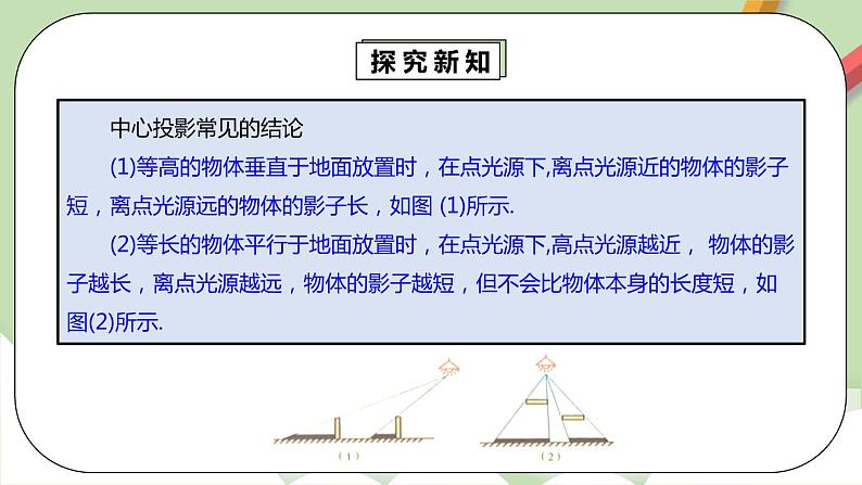 【精品原创】人教版数学九年级下册 29.1.1 《中心投影》课件第8页