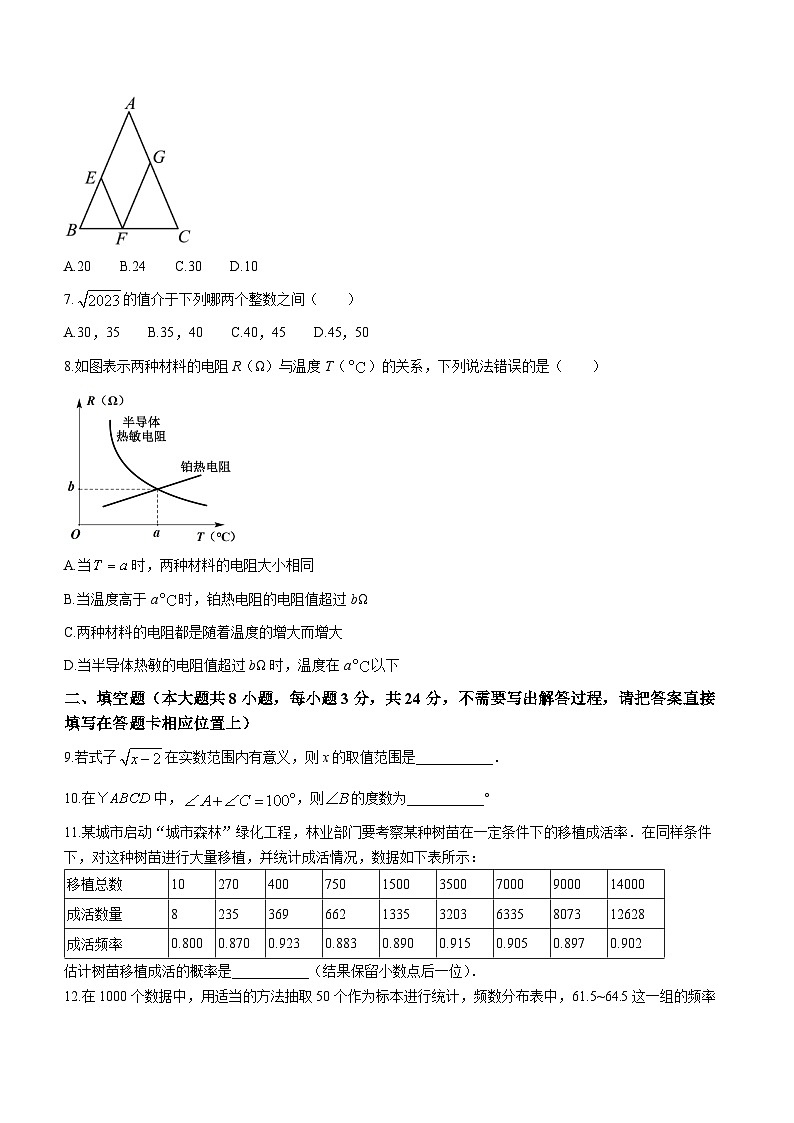 江苏省淮安市金湖县2022-2023学年八年级下学期期末数学试题02