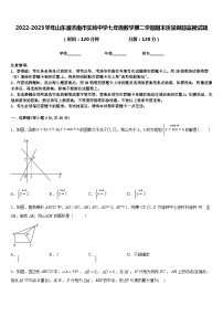 2022-2023学年山东省济南市实验中学七年级数学第二学期期末质量跟踪监视试题含答案