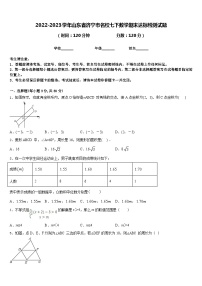 2022-2023学年山东省济宁市名校七下数学期末达标检测试题含答案