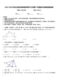 2022-2023学年山东省日照莒县联考数学七年级第二学期期末质量跟踪监视试题含答案