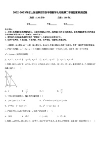 2022-2023学年山东省泰安市东平县数学七年级第二学期期末预测试题含答案