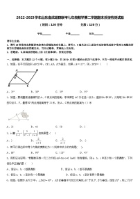 2022-2023学年山东省武城县联考七年级数学第二学期期末质量检测试题含答案