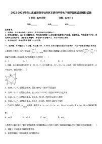 2022-2023学年山东省菏泽市牡丹区王浩屯中学七下数学期末监测模拟试题含答案