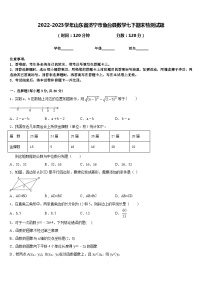 2022-2023学年山东省济宁市鱼台县数学七下期末检测试题含答案