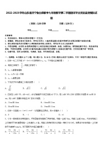 2022-2023学年山东省济宁鱼台县联考七年级数学第二学期期末学业质量监测模拟试题含答案