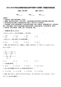 2022-2023学年山东聊城市阳谷实验中学数学七年级第二学期期末经典试题含答案