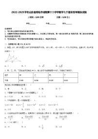 2022-2023学年山东省青岛市城阳第十三中学数学七下期末统考模拟试题含答案