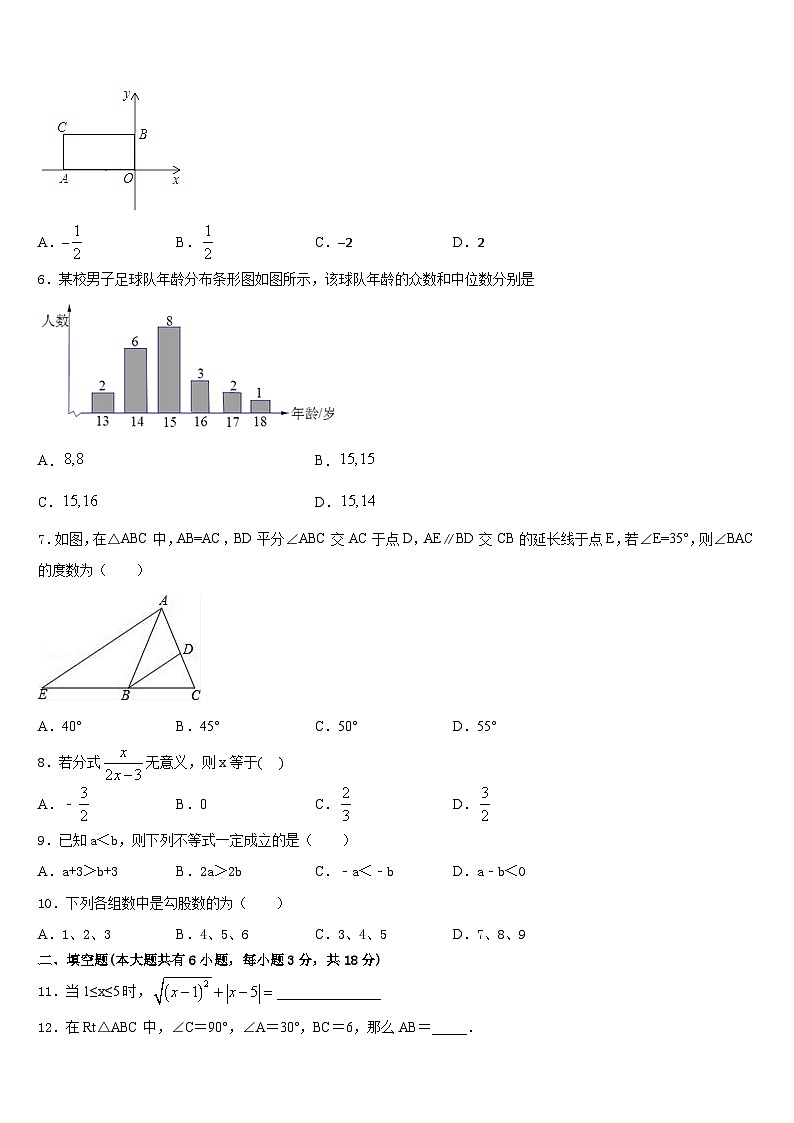 2022-2023学年山东省青岛市广雅中学七下数学期末复习检测试题含答案第2页