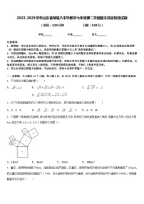 2022-2023学年山东省邹城八中学数学七年级第二学期期末质量检测试题含答案