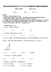 黑龙江省哈尔滨市风华中学2022-2023学年七年级数学第二学期期末检测模拟试题含答案