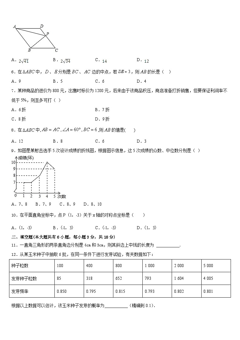 2022-2023学年山西省汾西县七下数学期末达标检测试题含答案第2页
