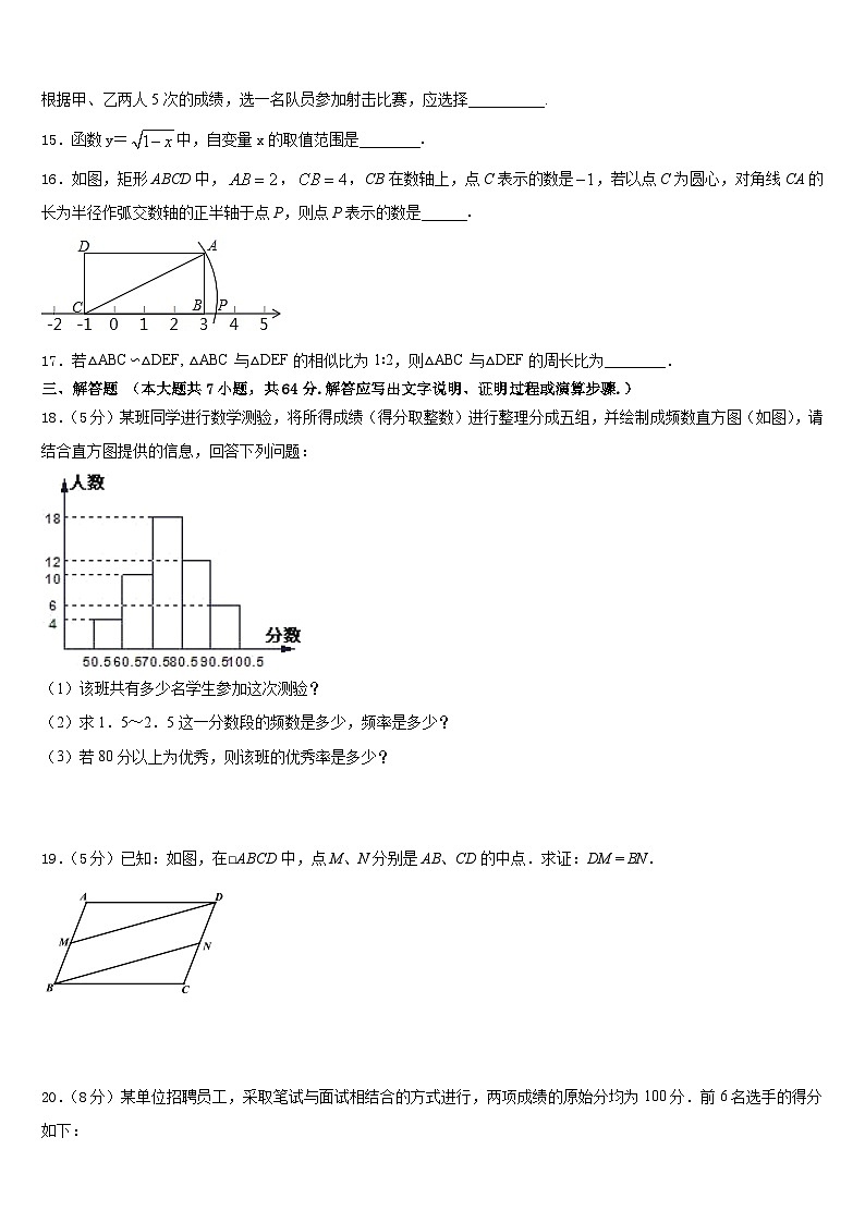 2022-2023学年山西省蒲县七下数学期末质量检测模拟试题含答案第3页