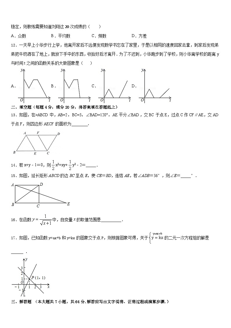 2022-2023学年广东省广州市广州大附属中学七下数学期末学业质量监测试题含答案第3页