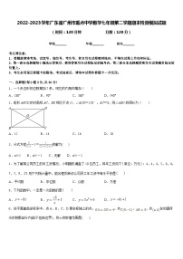 2022-2023学年广东省广州市重点中学数学七年级第二学期期末检测模拟试题含答案