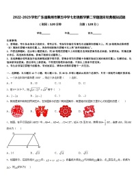 2022-2023学年广东省惠州市第五中学七年级数学第二学期期末经典模拟试题含答案