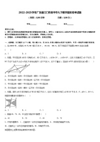 2022-2023学年广东省江门市恩平市七下数学期末统考试题含答案