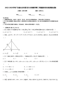 2022-2023学年广东省汕头市濠江区七年级数学第二学期期末综合测试模拟试题含答案