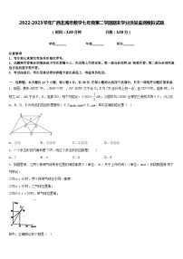 2022-2023学年广西北海市数学七年级第二学期期末学业质量监测模拟试题含答案