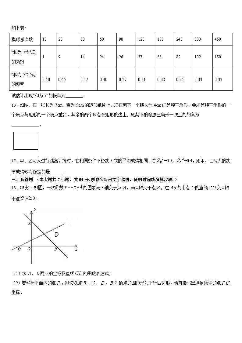 2022-2023学年广东省珠海香洲区四校联考数学七下期末综合测试试题含答案03