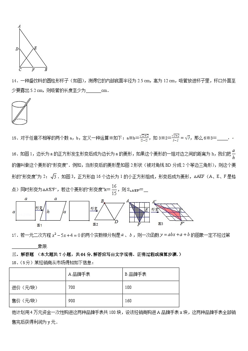 2022-2023学年广西北流、陆川、容县数学七年级第二学期期末质量检测试题含答案03