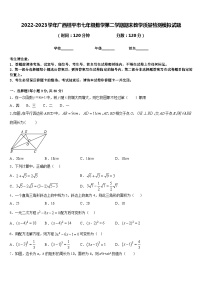 2022-2023学年广西桂平市七年级数学第二学期期末教学质量检测模拟试题含答案