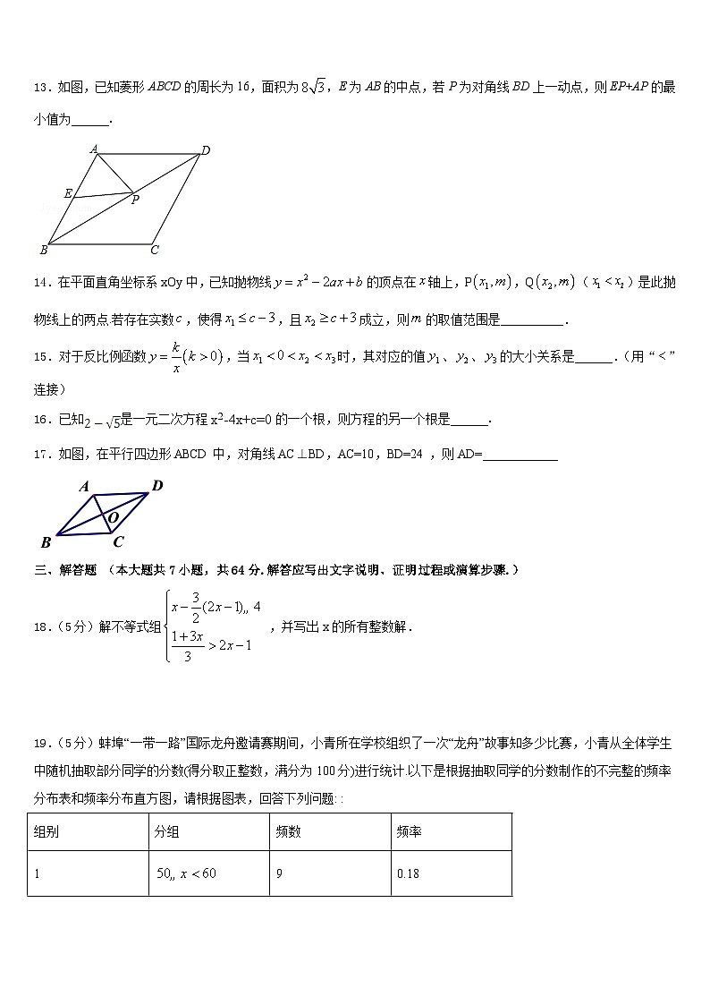 2022-2023学年广西壮族自治区湾县数学七下期末统考模拟试题含答案第3页