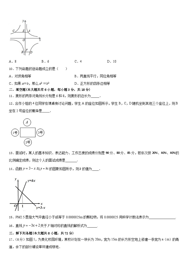 2022-2023学年新疆维吾尔自治区乌鲁木齐市数学七下期末学业质量监测试题含答案03