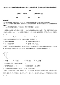 2022-2023学年新疆乌鲁木齐仟叶学校七年级数学第二学期期末教学质量检测模拟试题含答案