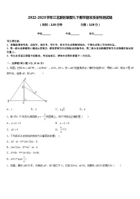 2022-2023学年江北新区联盟七下数学期末质量检测试题含答案