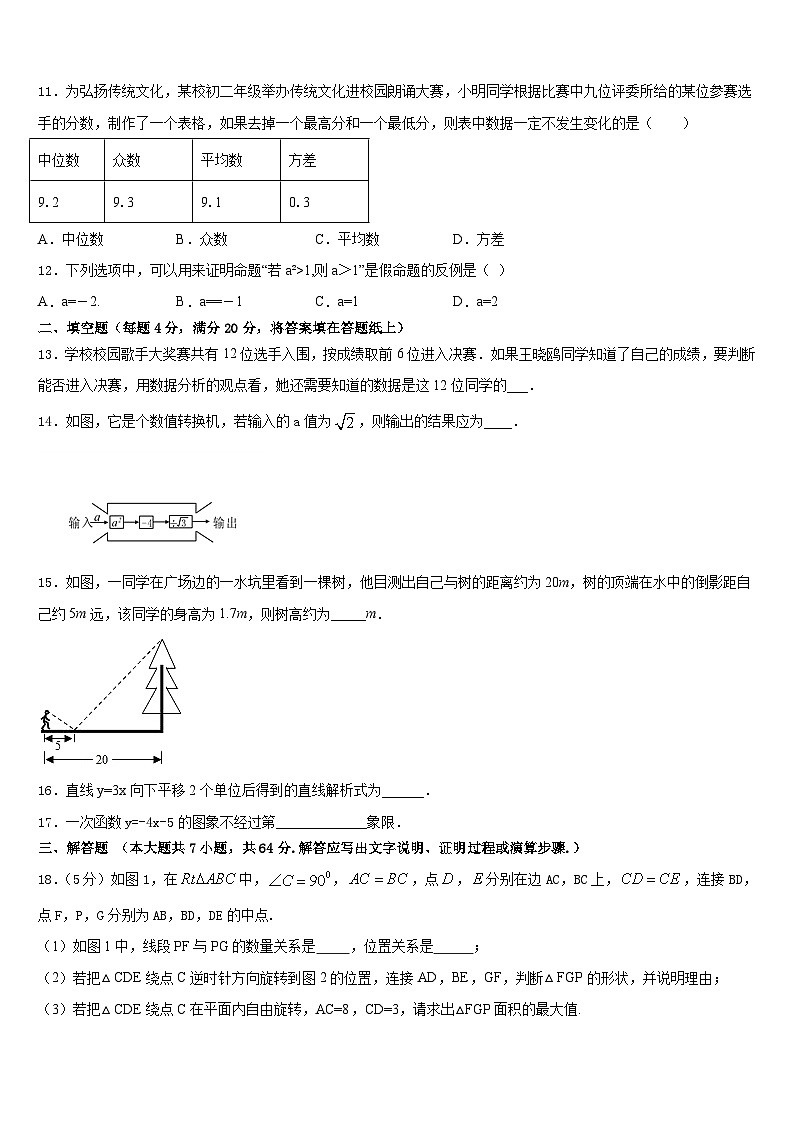 2022-2023学年江苏省南京鼓楼实验中学数学七下期末质量检测模拟试题含答案第3页