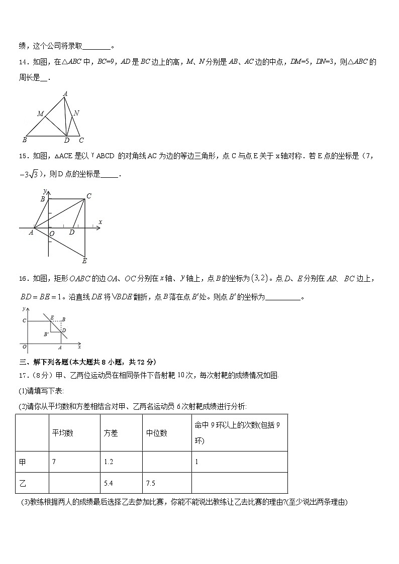 2022-2023学年梧州市重点中学数学七年级第二学期期末预测试题含答案第3页